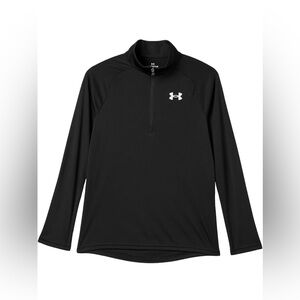 SIZE LARGE Under Armour Women’s Black Quarter Zip Long Sleeve Loose Thin Top